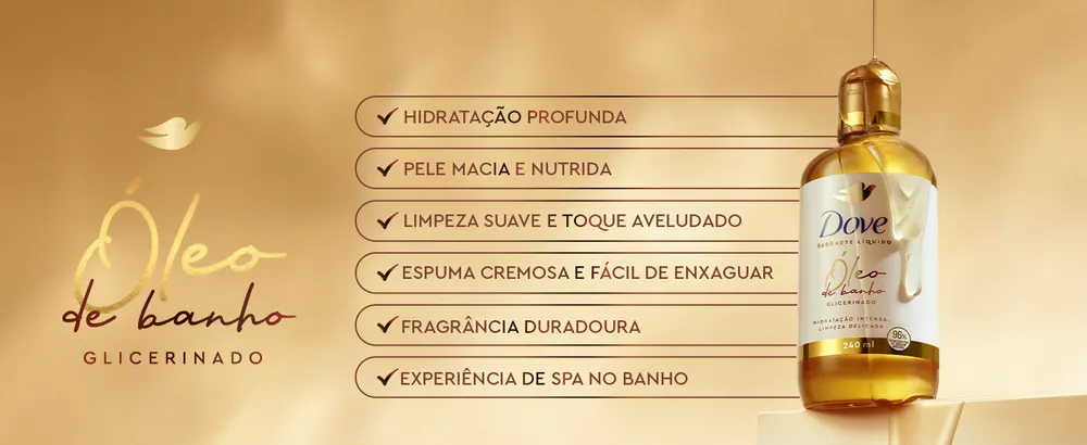 Benefícios do Dove Óleo de Banho