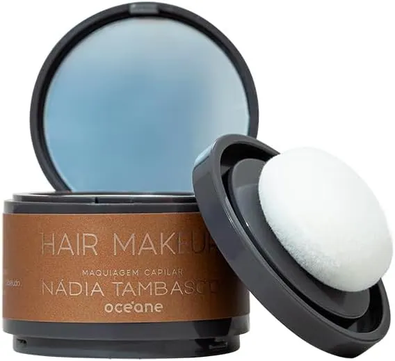 Océane Maquiagem Capilar Hair Makeup Nádia Tambasco Castanho Claro 4g