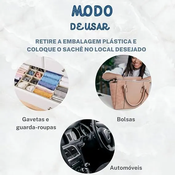 Via Aroma Sachê Perfumado Bamboo - Kit 5 x 10g