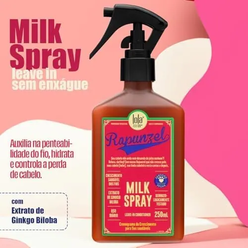 Lola Cosmetics Kit Rapunzel Shampoo + Tônico Capilar + Milk Spray Leave-in