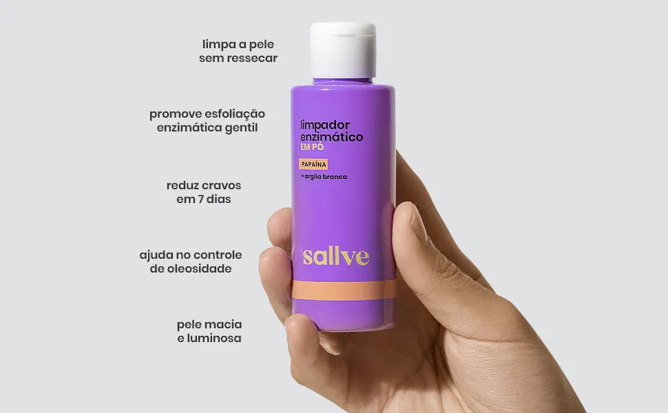 Limpa, esfolia, ajuda a reduzir cravos e a controlar a oleosidade