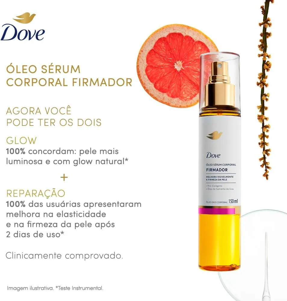 Dove Óleo Sérum Corporal Firmador Pró-Colágeno e Semente de Uva 150ml