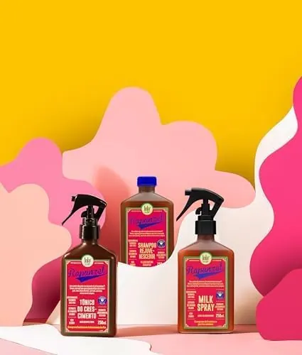 Lola Cosmetics Kit Rapunzel Shampoo + Tônico Capilar + Milk Spray Leave-in