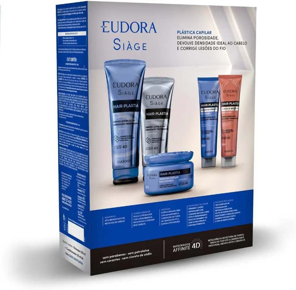 Eudora Siàge Hair-Plastia Kit Shampoo 250ml + Condicionador 125ml