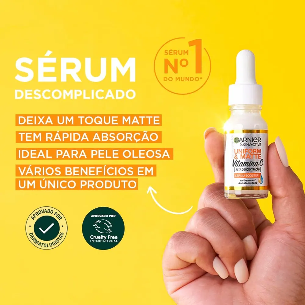 Garnier Uniform & Matte Vitamina C Sérum Facial Antimarcas 30ml