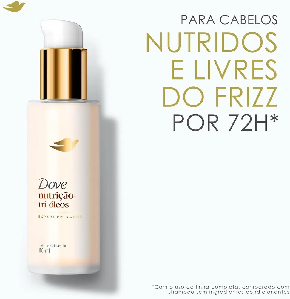Dove Leave-In Nutrição + Tri-Óleos 110ml Pump