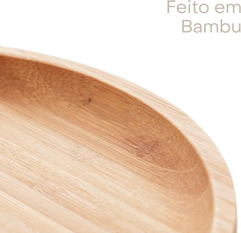 Lyor Bandeja de Bambu Round Natural 20cm
