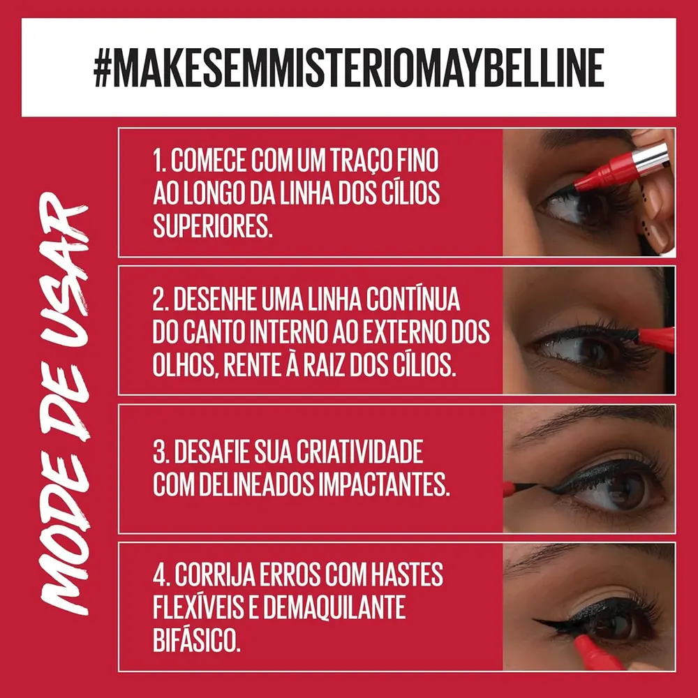 Maybelline NY Tattoo Liner Caneta Delineadora à Prova D'água Preto 1g