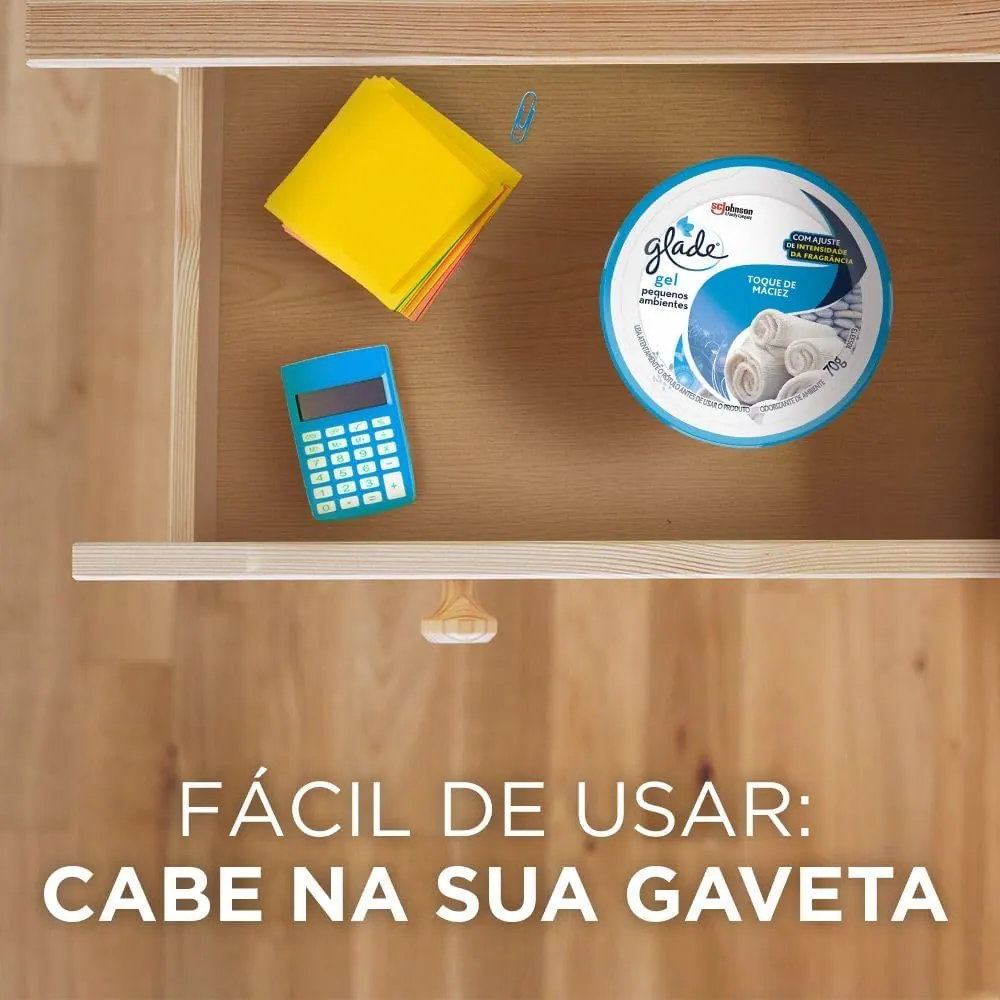 Glade Desodorizador em Gel para Pequenos Ambientes Toque de Maciez 70g