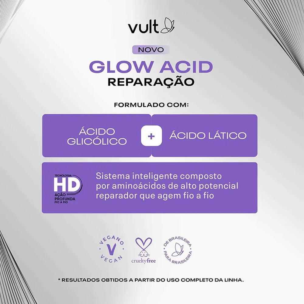 Vult Máscara Capilar Glow Acid Reparação 150ml