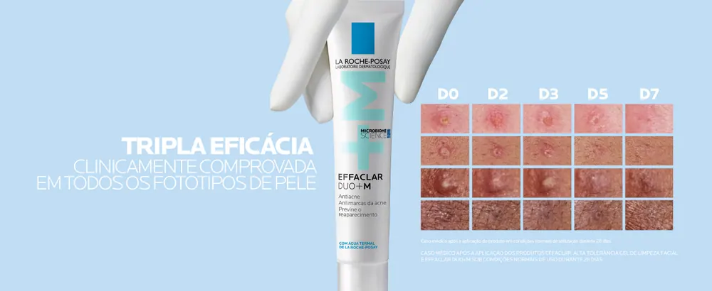 Eficácia testada do Effaclar Duo+M