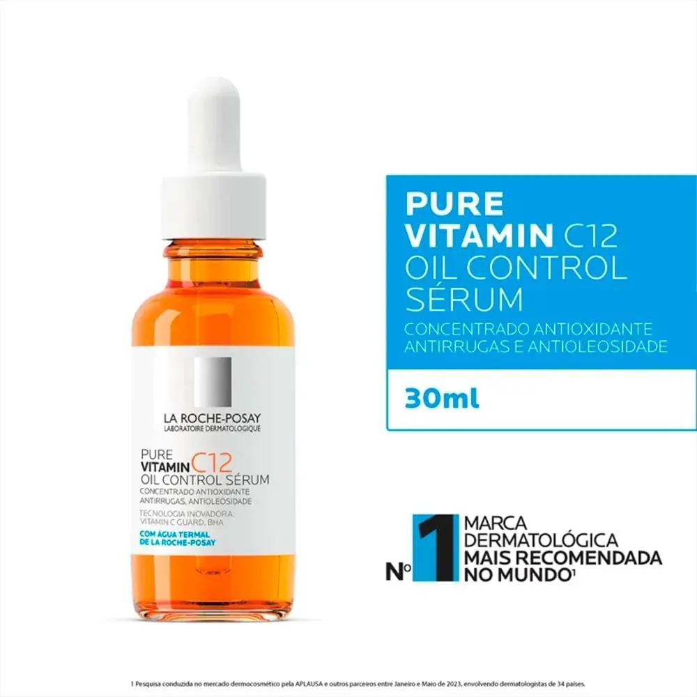 La Roche-Posay Pure Vitamin C12 Oil Control Sérum Antirrugas para Pele Oleosa 30ml
