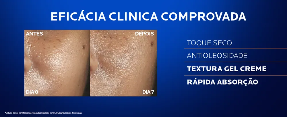 Textura gel-creme de toque seco
