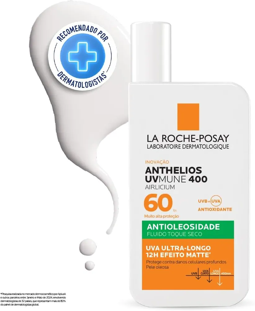 La Roche-Posay Anthelios UVmune 400 Airlicium Protetor Solar Facial FPS 60 Sem Cor 40ml