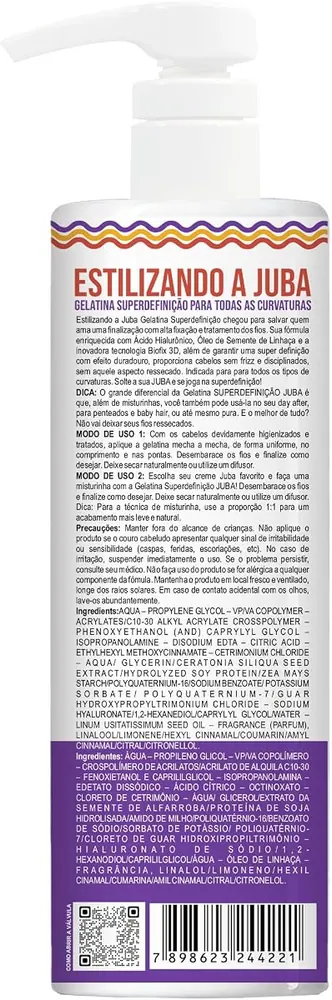 Widi Care Gelatina Super Definição Estilizando a Juba 500g