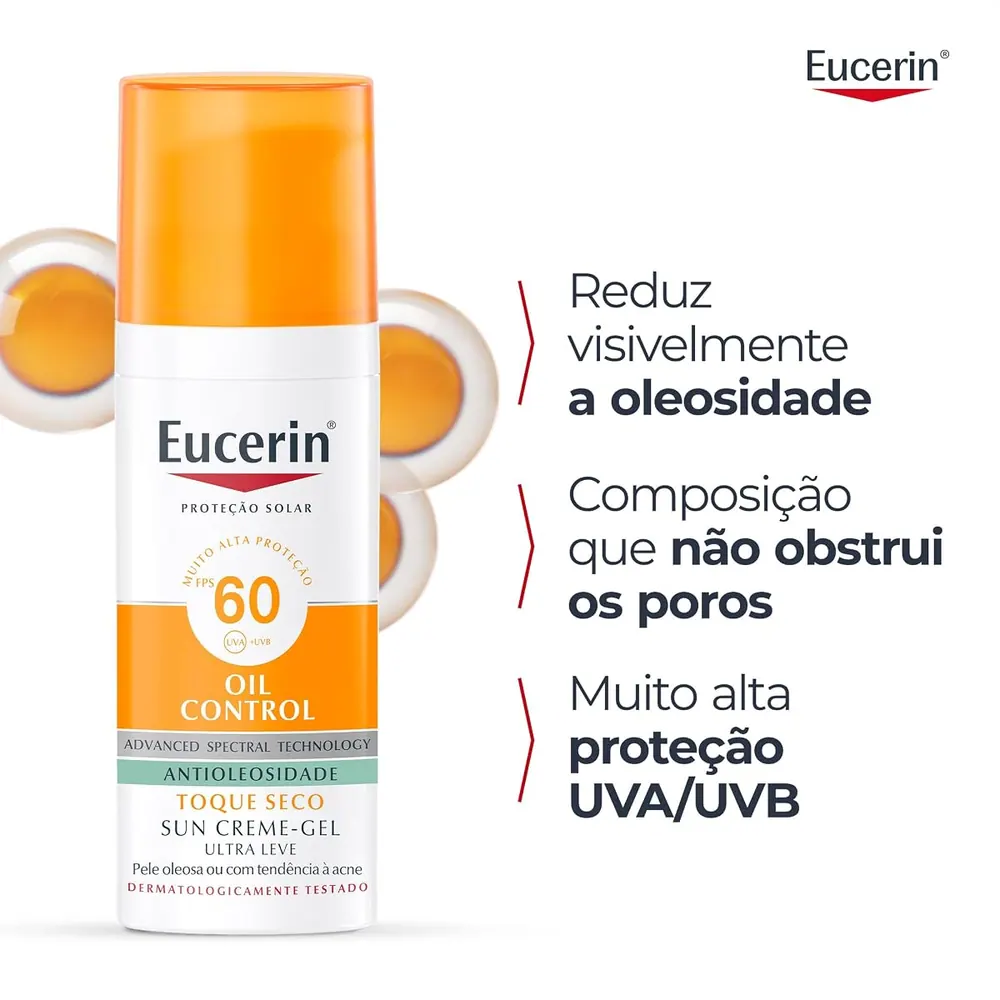 Eucerin Protetor Solar Facial Oil Control FPS 60 50ml