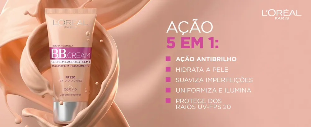 Ação 5 em 1 do BB Cream