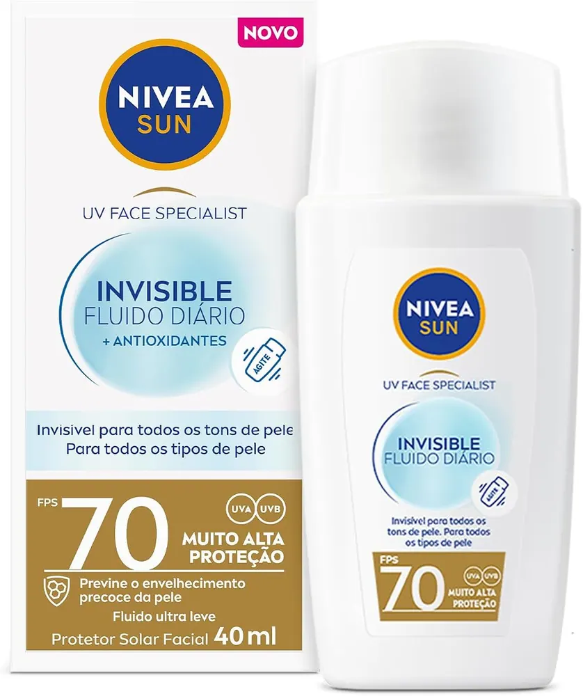NIVEA Sun Protetor Solar Facial UV Face Specialist Invisible FPS 70 40ml