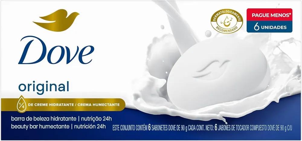 Dove Sabonete em Barra Original - Kit 6 x 90g