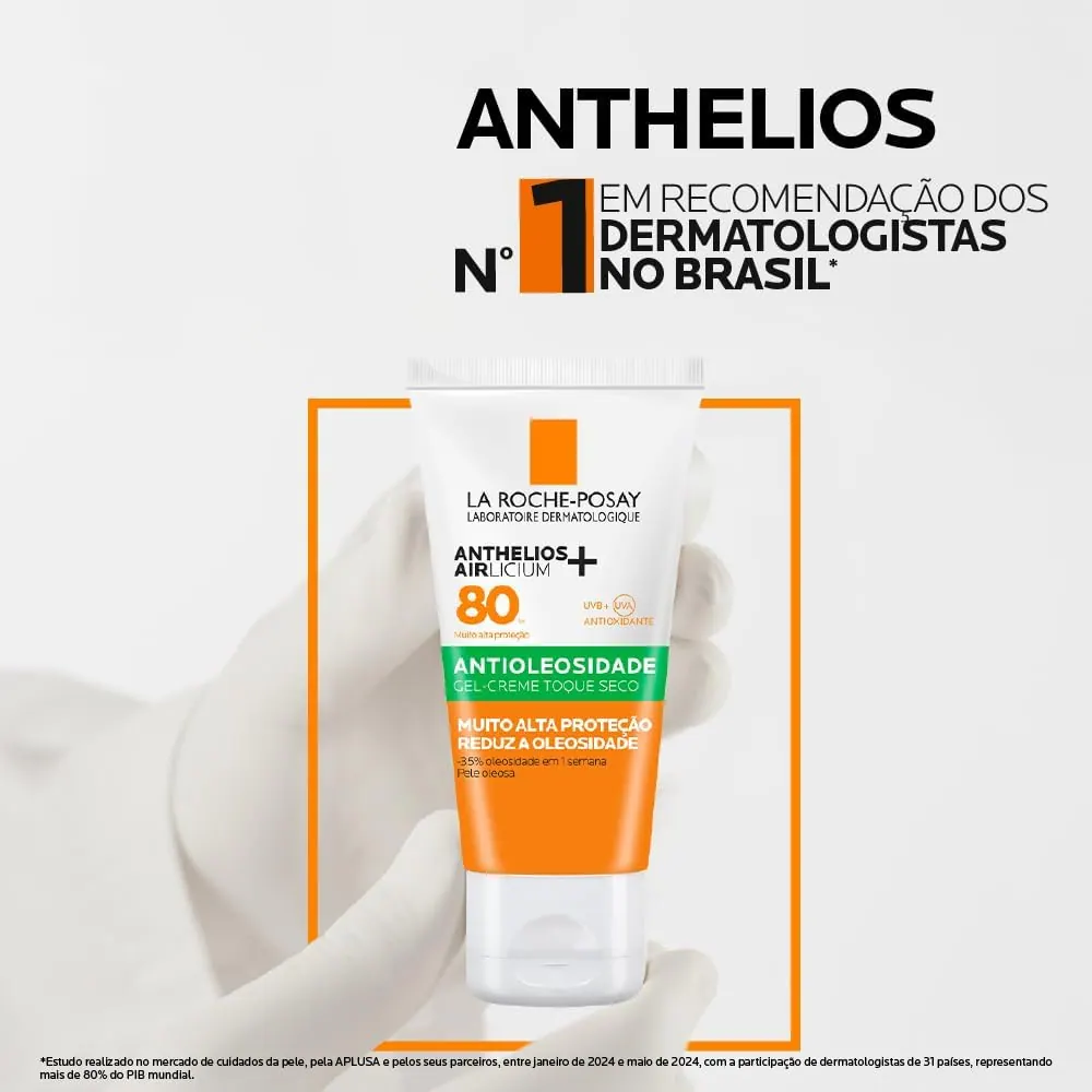 La Roche-Posay Anthelios Airlicium Protetor Solar Facial Antioleosidade FPS 80