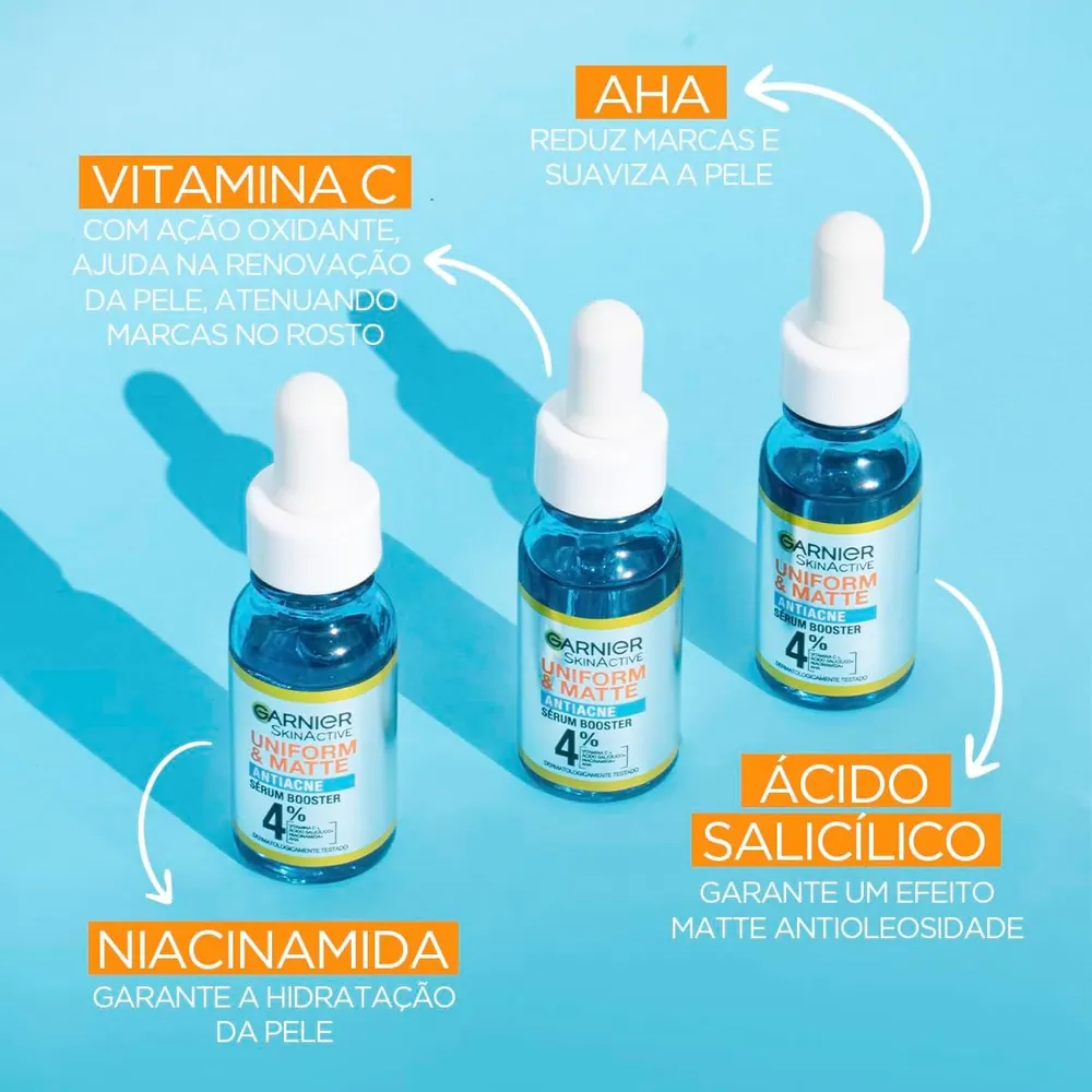 Garnier Uniform & Matte Sérum Facial Antiacne 15ml