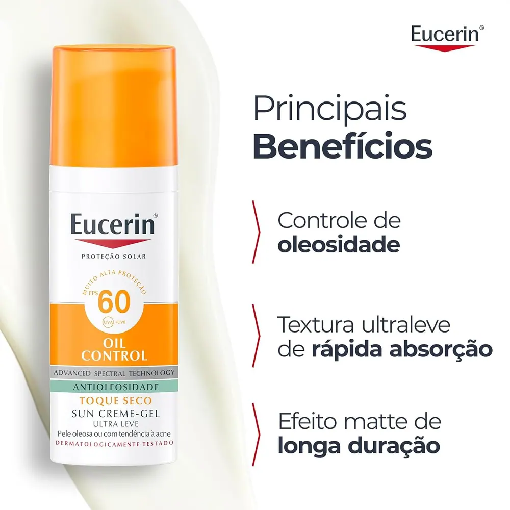 Eucerin Protetor Solar Facial Oil Control FPS 60 50ml