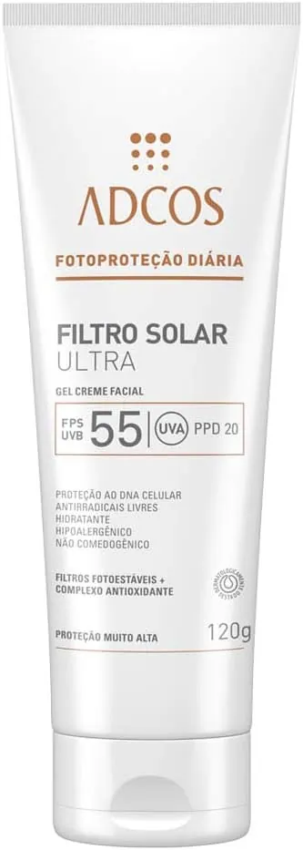 Adcos Filtro Solar Ultra FPS 55 Gel Creme 120g