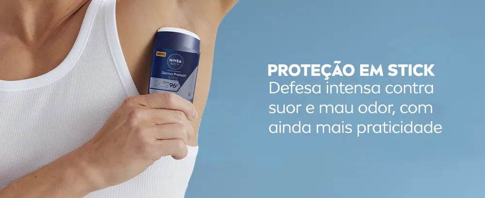 Proteção em stick contra suor e mau odor