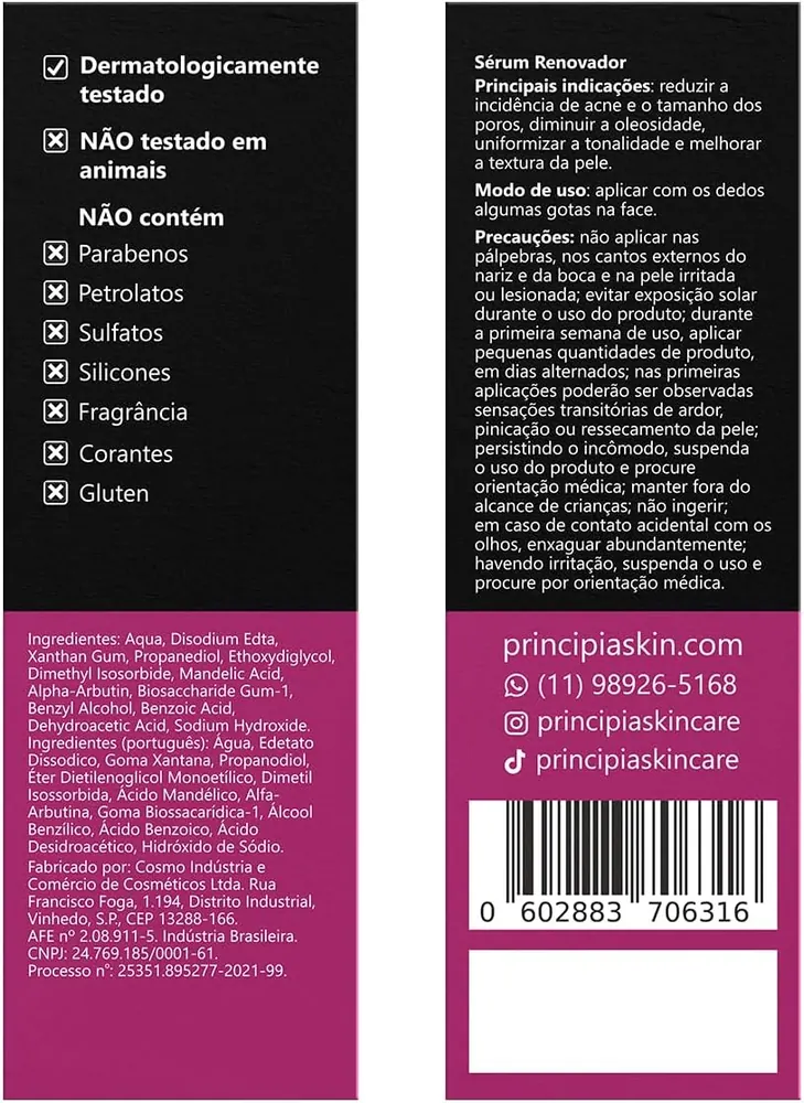 Principia Sérum Ácido Mandélico AM-10 - Mandélico + Alfa-Arbutin