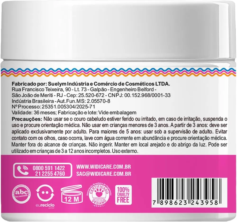 Widi Care Jubinha Máscara de Nutrição Intensiva Manteiguinha 300g
