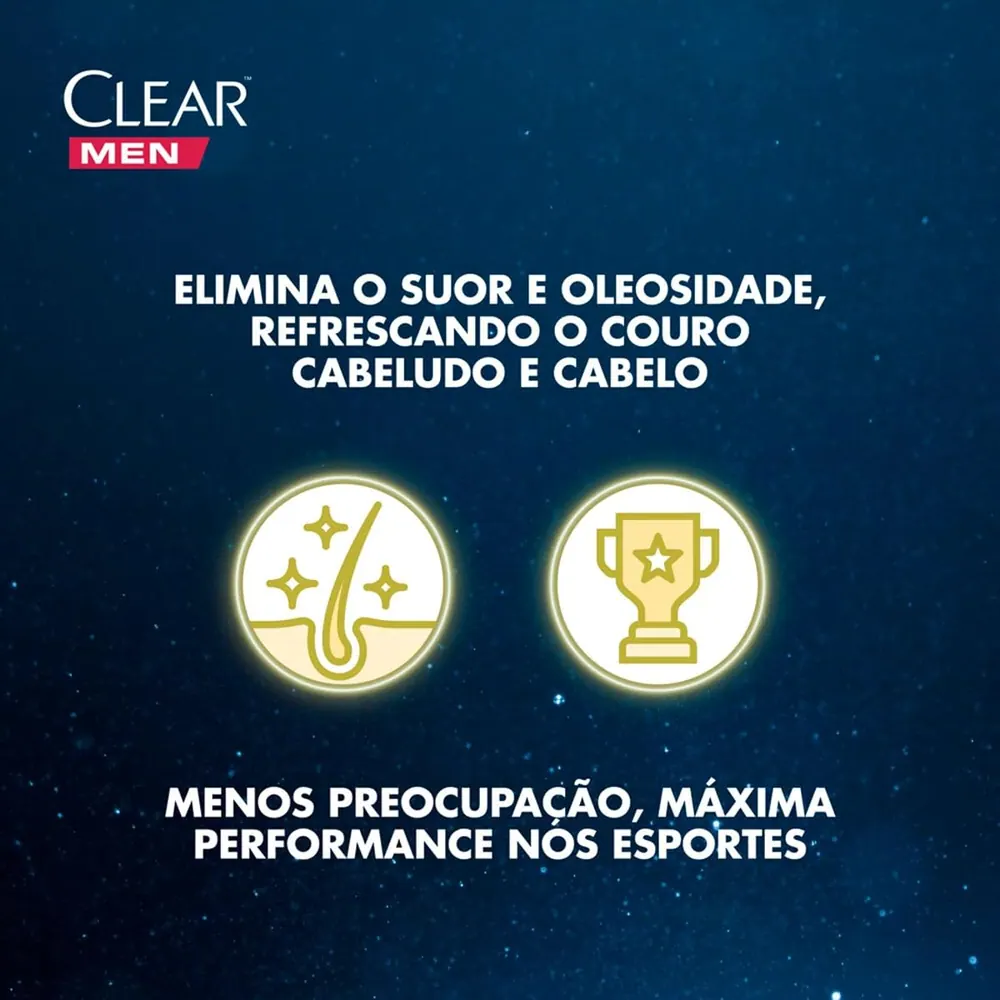 Clear Men Sports Shampoo Anticaspa Limpeza Profunda 400ml