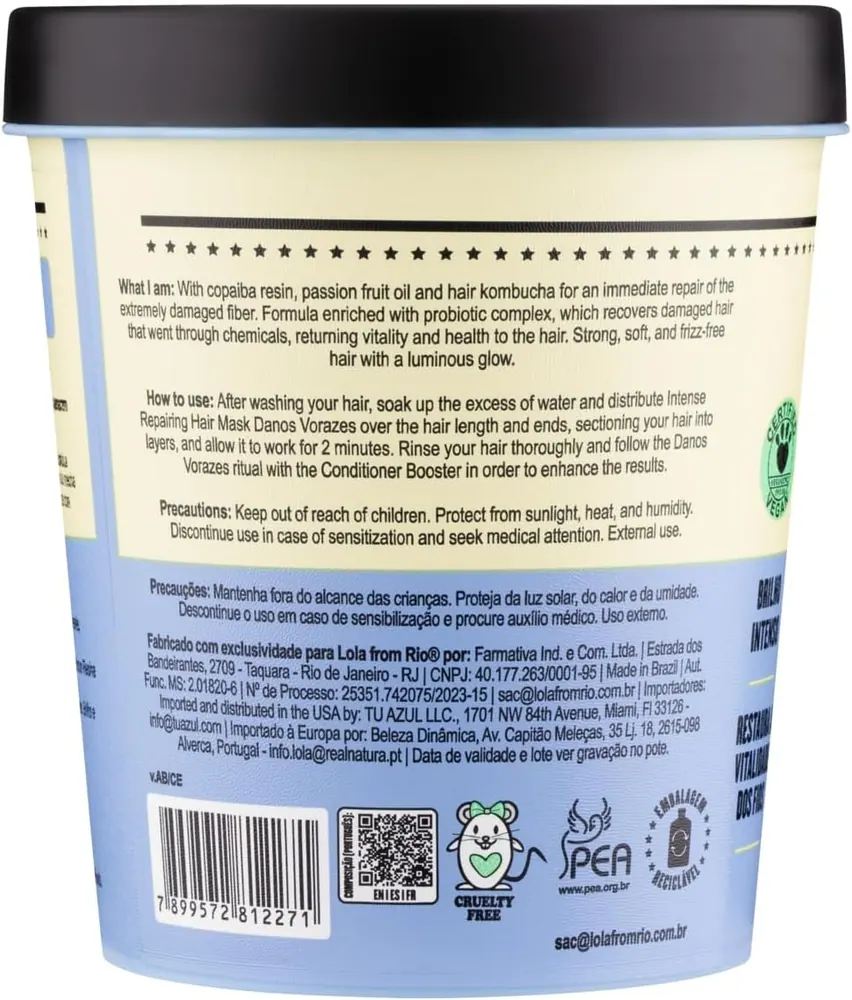 Lola Cosmetics Danos Vorazes Máscara de Tratamento 450g