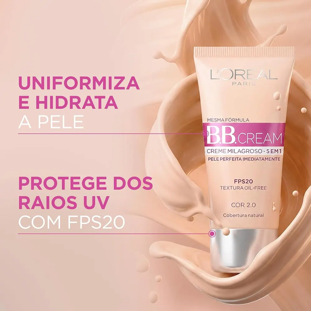 L'Oréal Paris Dermo Expertise BB Cream 5 em 1 FPS 20 Cor Clara 30ml