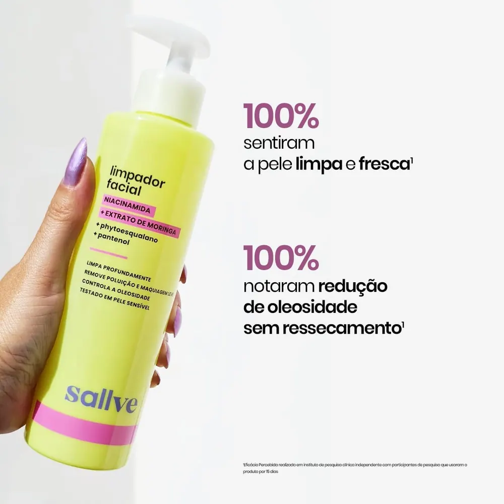 Sallve Limpador Facial com Niacinamida e Moringa 300ml