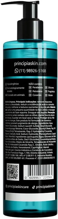 Principia Kit Gel de Limpeza GL-01 + Protetor Solar PS-01 FPS 60
