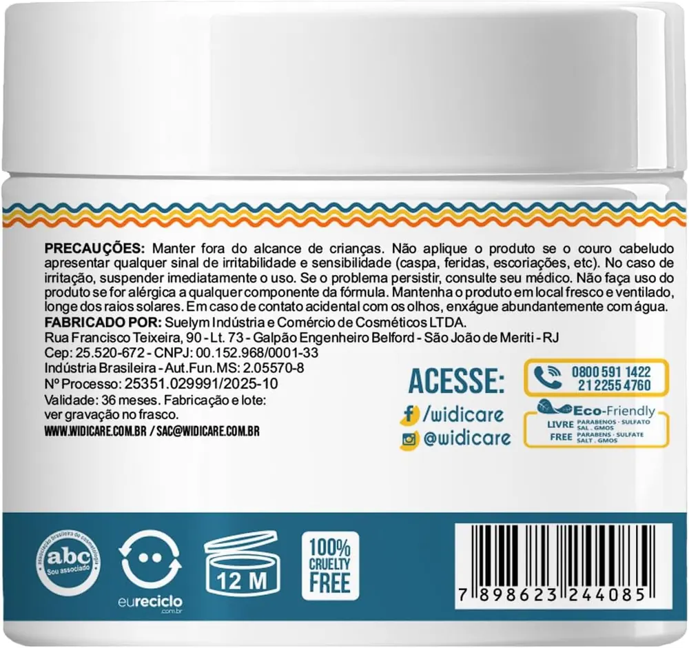 Widi Care Máscara Juba Butter Oil Umectação Intensa 300g