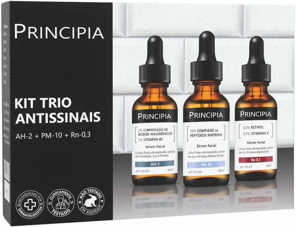 Principia Kit Antissinais Hialurônicos + Retinol + Peptídeos