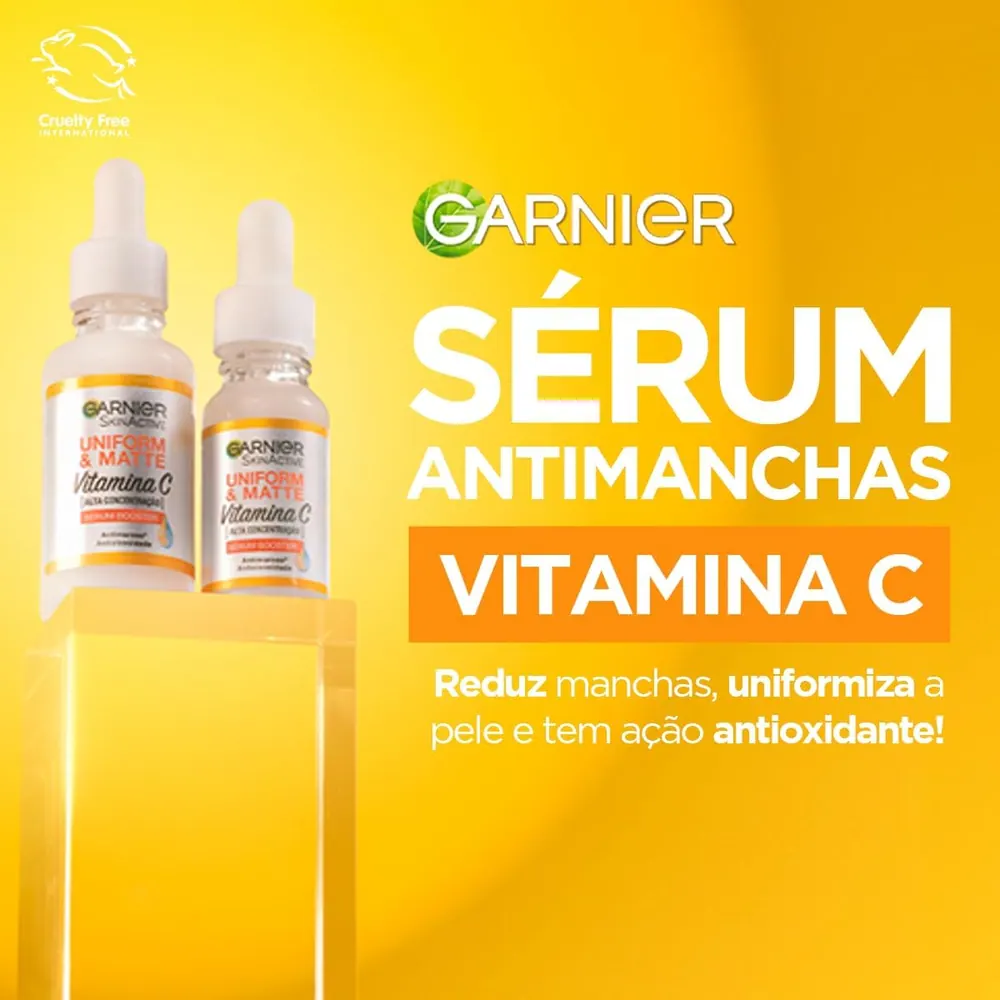 Garnier Uniform & Matte Vitamina C Sérum Facial Antimarcas 30ml