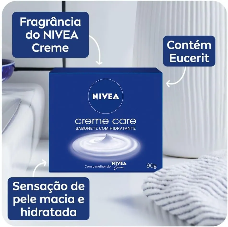 NIVEA Sabonete em Barra Creme Care - Kit 6 x 90g