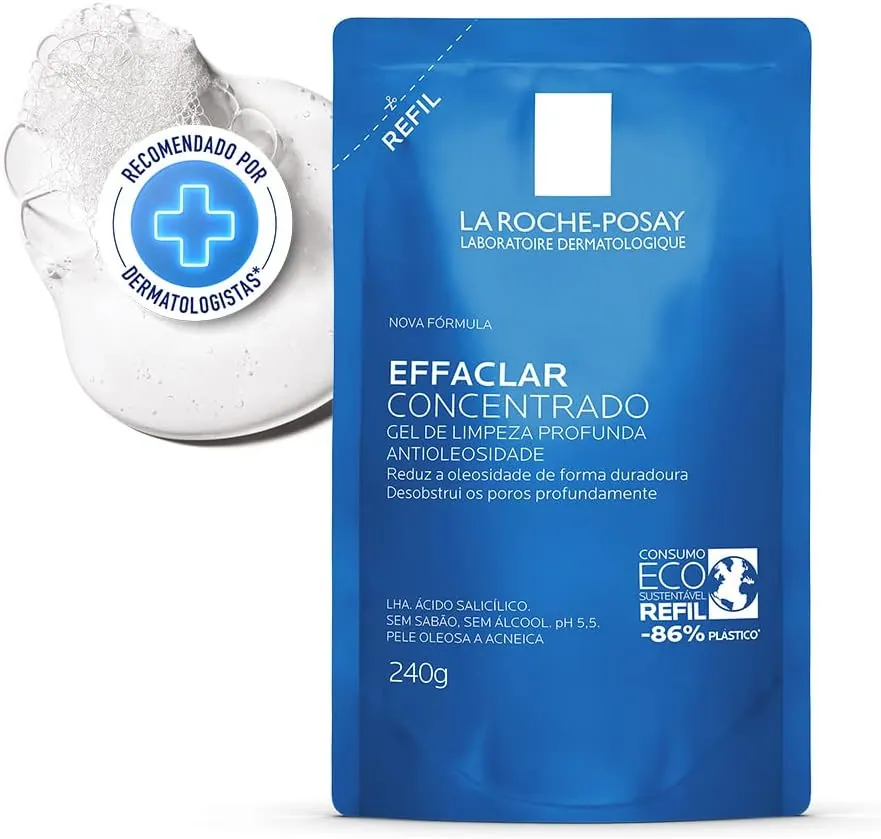 La Roche-Posay Effaclar Gel Concentrado Gel de Limpeza Facial - Refil 240g