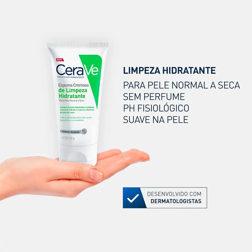 CeraVe Espuma Cremosa de Limpeza Hidratante 60g