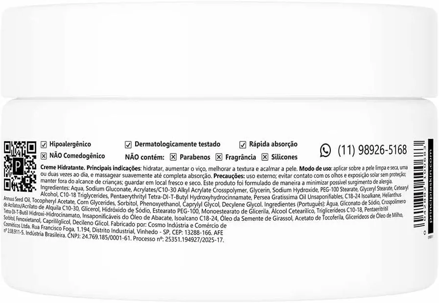 Principia Creme Hidratante Corporal CH-02 250g - Girassol + Manteiga de Abacate