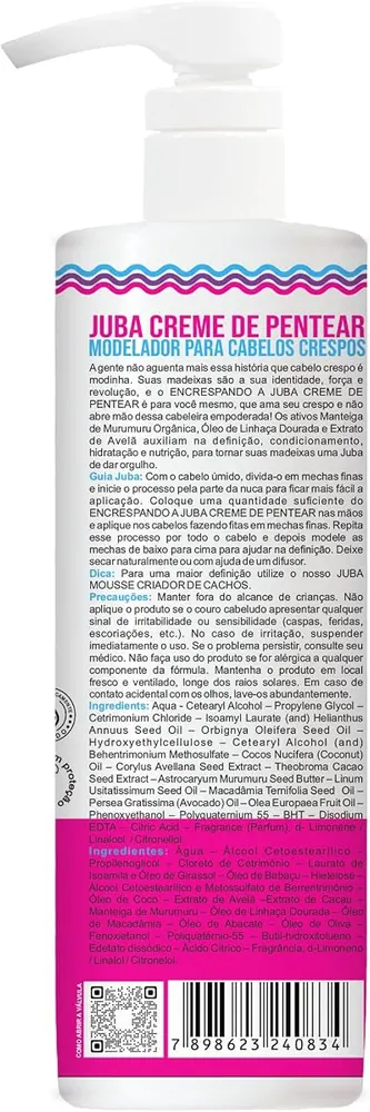 Widi Care Creme de Pentear Encrespando a Juba 500ml