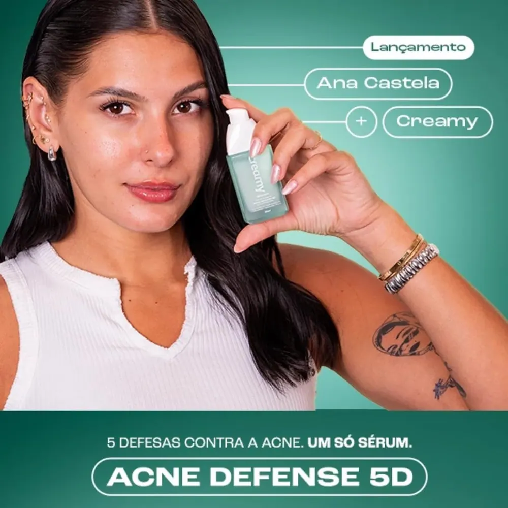 Creamy Sérum Facial Acne Defense 5D com Ácido Salicílico 2% 30ml