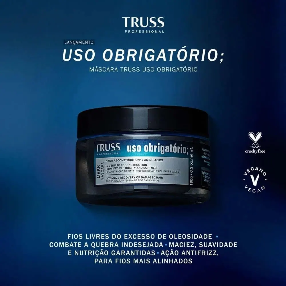 Truss Uso Obrigatório Máscara Reconstrutora 180g