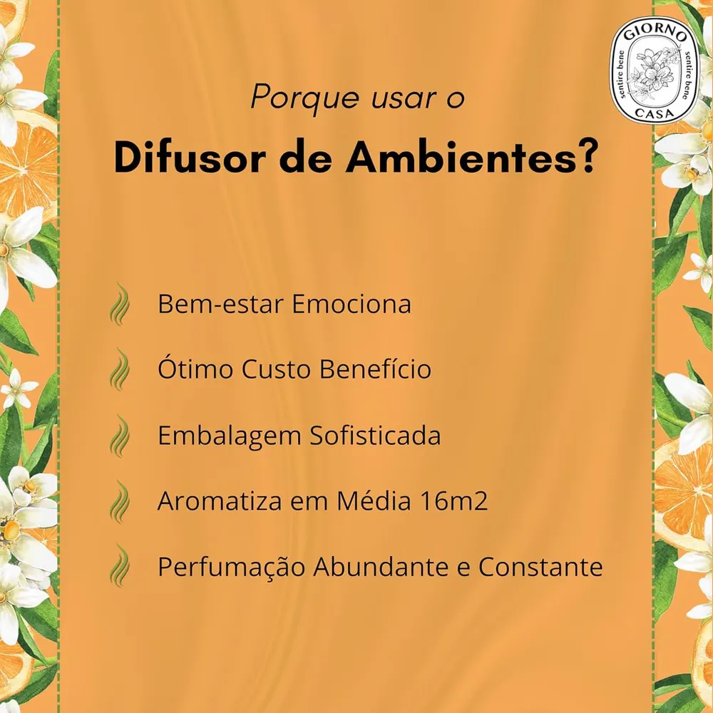 Giorno Casa Difusor de Varetas Flor de Laranjeira 150ml