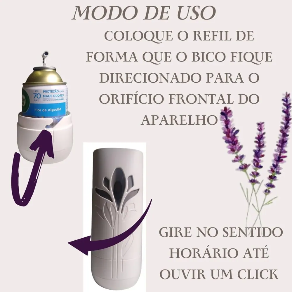Bom Ar Freshmatic Aromatizador Automático Campos de Lavanda - Aparelho + Refil 250ml