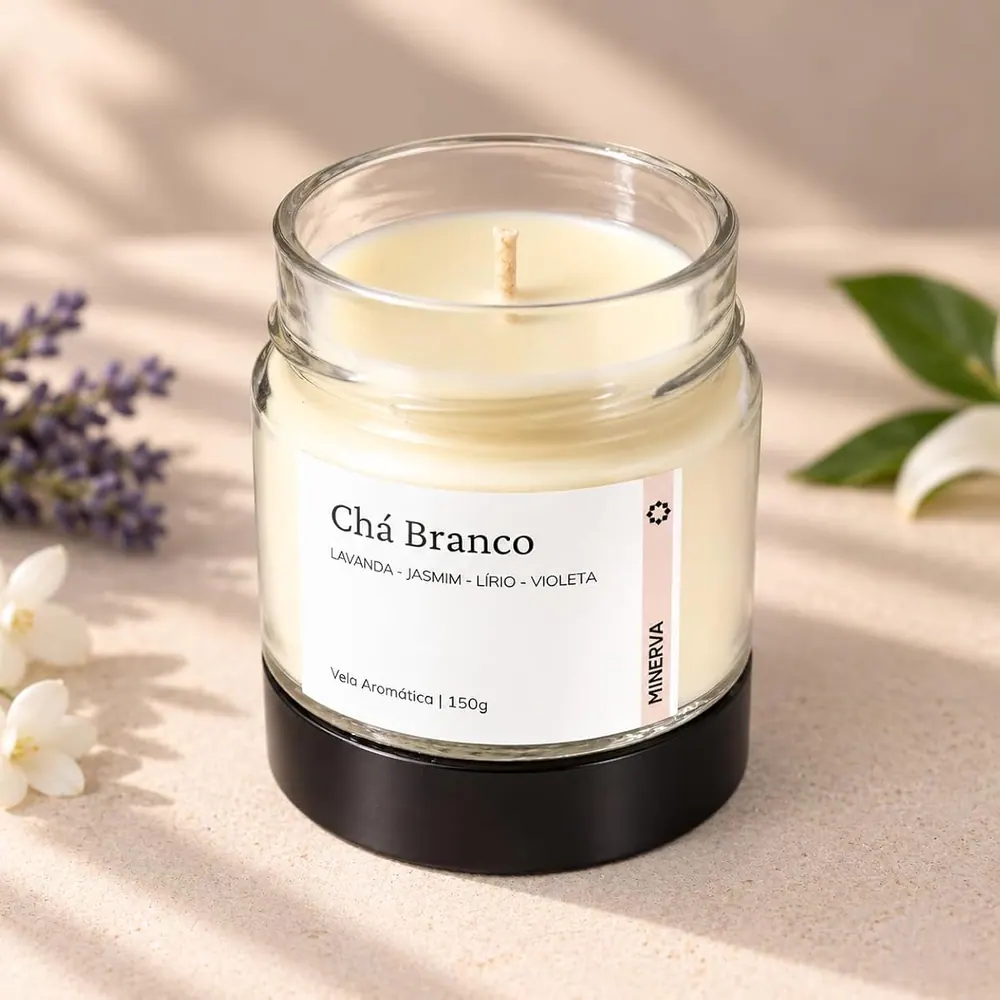 Minerva Candles Vela Aromática Chá Branco 150g