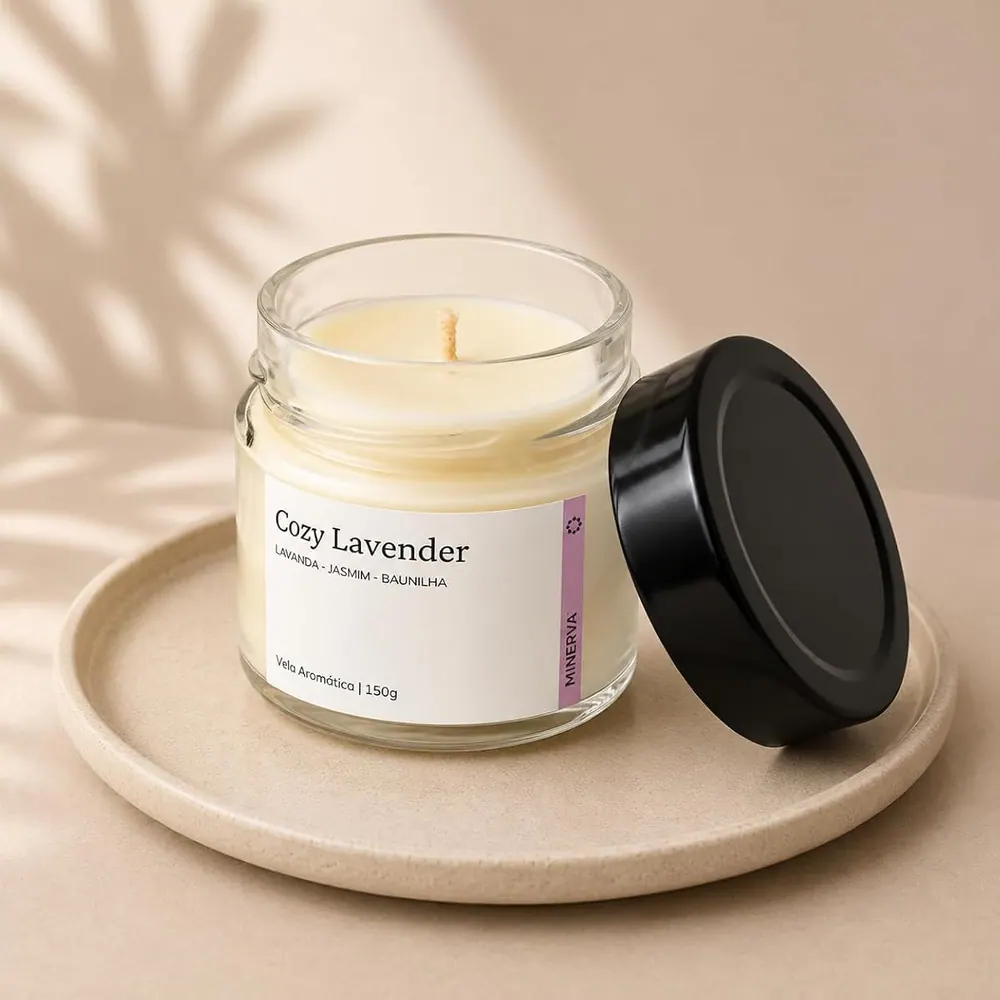 Minerva Candles Vela Aromática Artesanal Cozy Lavender 150g