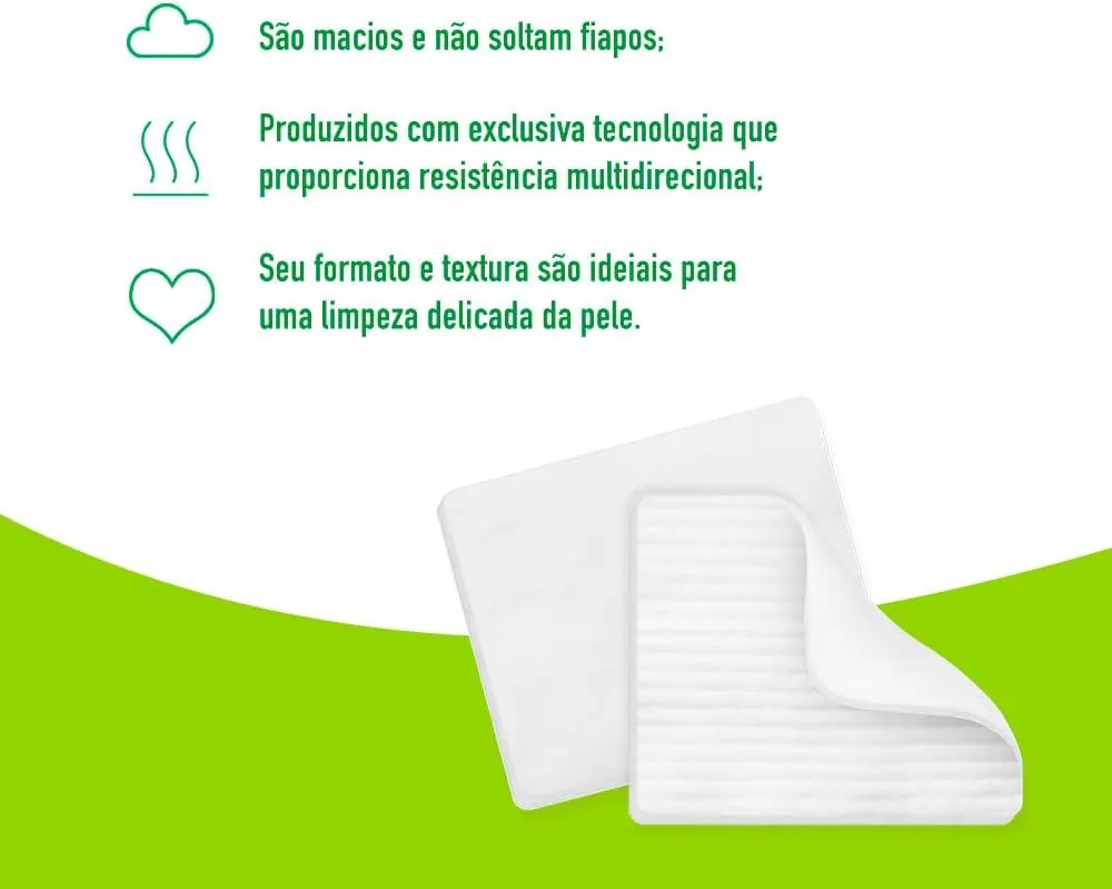 Bellacotton Algodão Quadrado Baby 100% Algodão - 100 Unidades